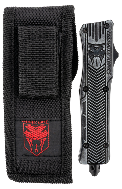 CobraTec CTK-1 Small OTF Dagger Knife – 2.75" Partially Serrated D2 Steel Blade