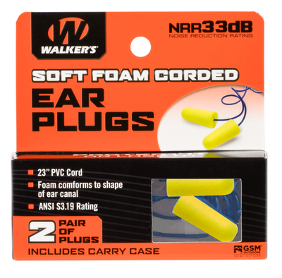 Walkers Ear Plugs Pvc Corded - Foam 32db Yellow/blue 2pair