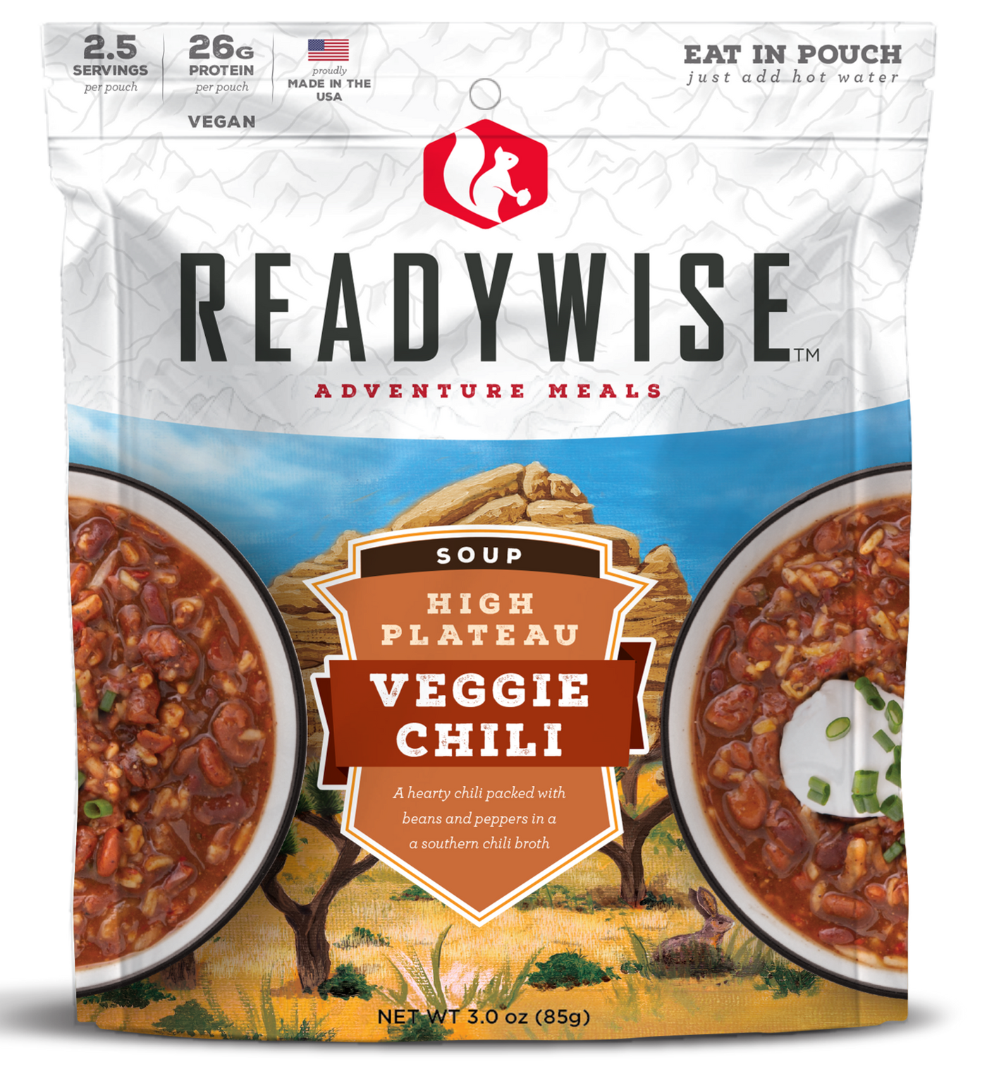 Wise Foods Outdoor Food Kit, Wise Rw05-011 6 Ct High Plateau Veggie Chili