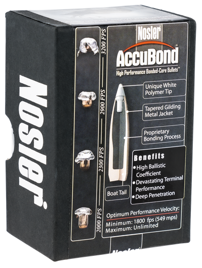 Nosler Accubond Bullets .30 Cal. 150 Gr. Spitzer Point 50 Pk.