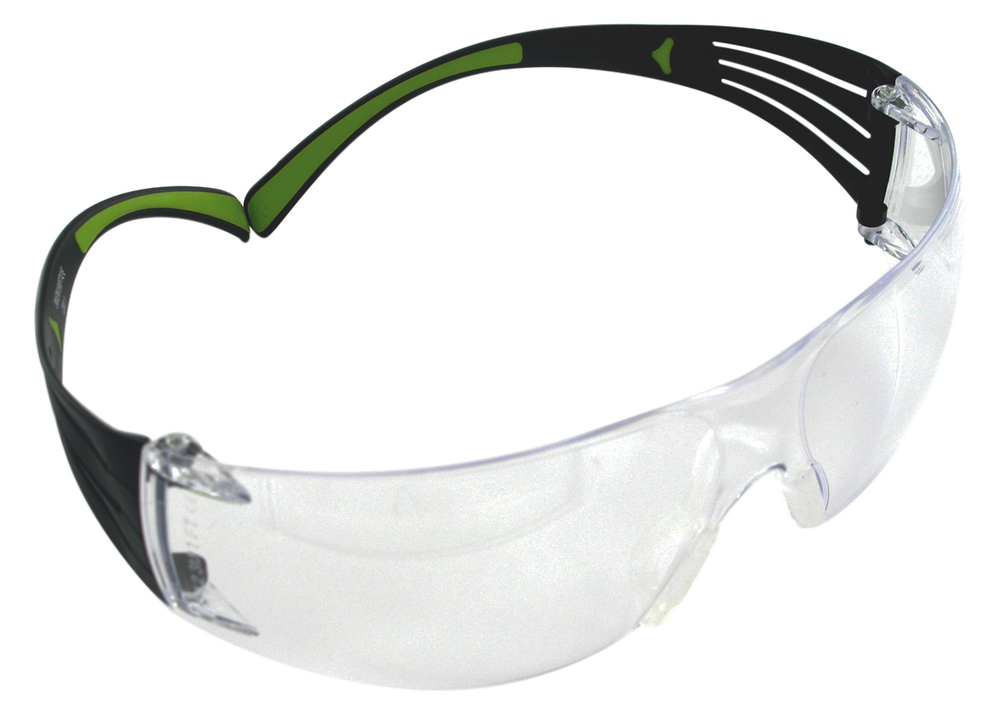 Peltor Shooting Glasses 400pc8 - Black/green Frame/clear Lens