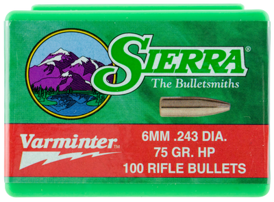 Sierra Bullets 6mm .243 - 75gr Hp 100ct