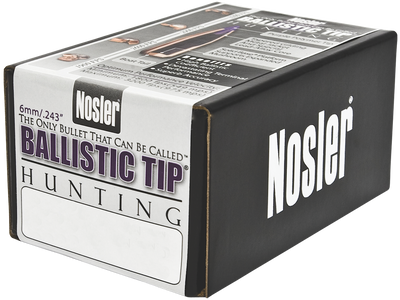 Nosler Ballistic Tip Hunting Bullets 6mm 90 Gr. Spitzer Point 50 Pk.