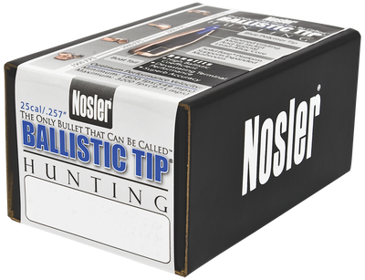 Nosler Ballistic Tip Hunting Bullets .25 Cal. 100 Gr. Spitzer Point 50 Pk.