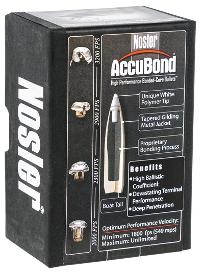 Nosler Accubond Bullets .30 Cal. 165 Gr. Spitzer Point 50 Pk.