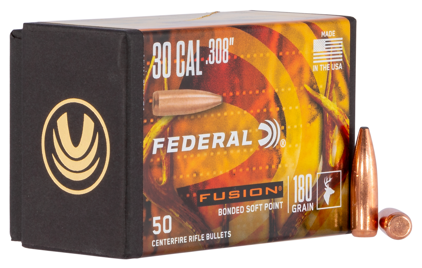 Federal Fusion Component, Fed Fb308f4     Bull .308 180fus        50/4