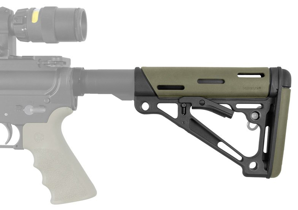 Hogue Ar-15 Collapsible Stock - Od Green Rubber Mil-spec