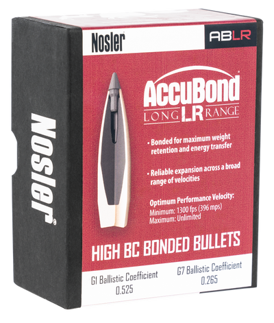 Nosler Accubond Long Range Bullets .30 Cal. 168 Gr. Spitzer Point 100 Pk.