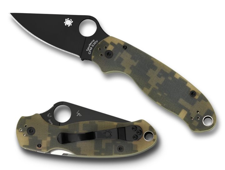 Spyderco Para 3, Spy C223gpcmobk Para 3  G10 Blk Pln Mobk Camo