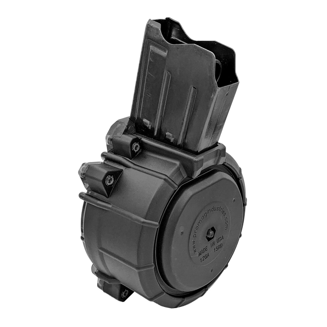 Promag Polymer Drum Magazine Mka 1919 12 Ga. 2.75 Black 30 Rd
