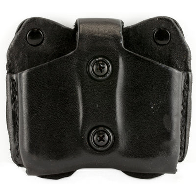 Desantis Double Mag Pouch Owb - Leather Single Stack 9/40 Blk