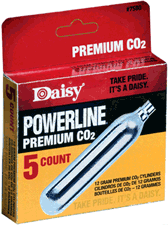 Daisy Co2 Cylinders 12-grams - 5-cyl/pack 12-packs/carton