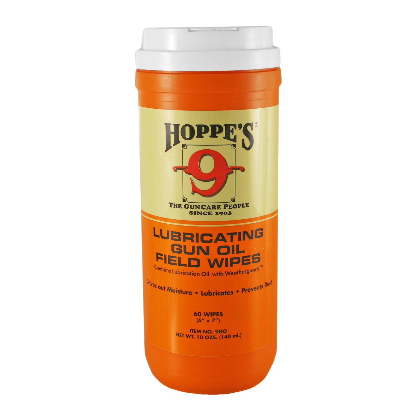 Hoppes Gun Oil Wipes 7x8" 120ct