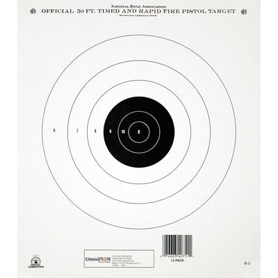 Champion Tgt Paper 10.5"x12" - 50ft. Timed Rapid Fire 12pk