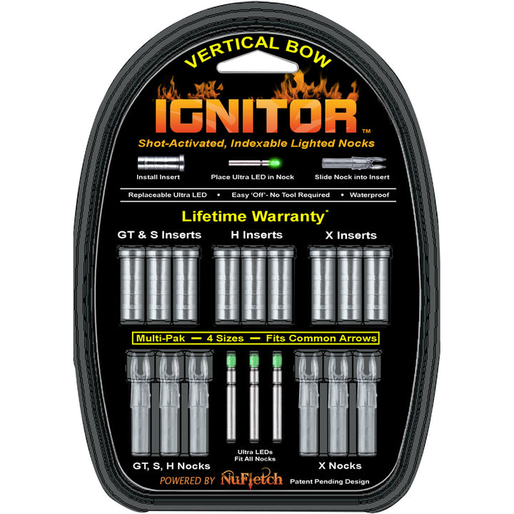 Nufletch Ignitor Nocks Green Universal Fit 3 Pk.