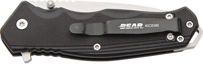 Bear Edge G10 Sideliner 3.38" - W/clip Black Handle