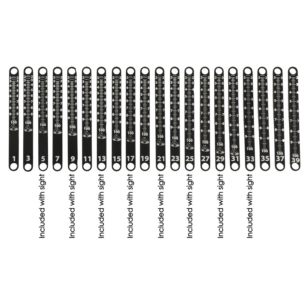 Axcel Achieve Xp Metal Sight Tape Scale #27 And #28