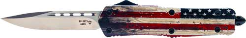 Templar Knife Large Otf Wood - Us Flag 3.5" Silver Drop Point