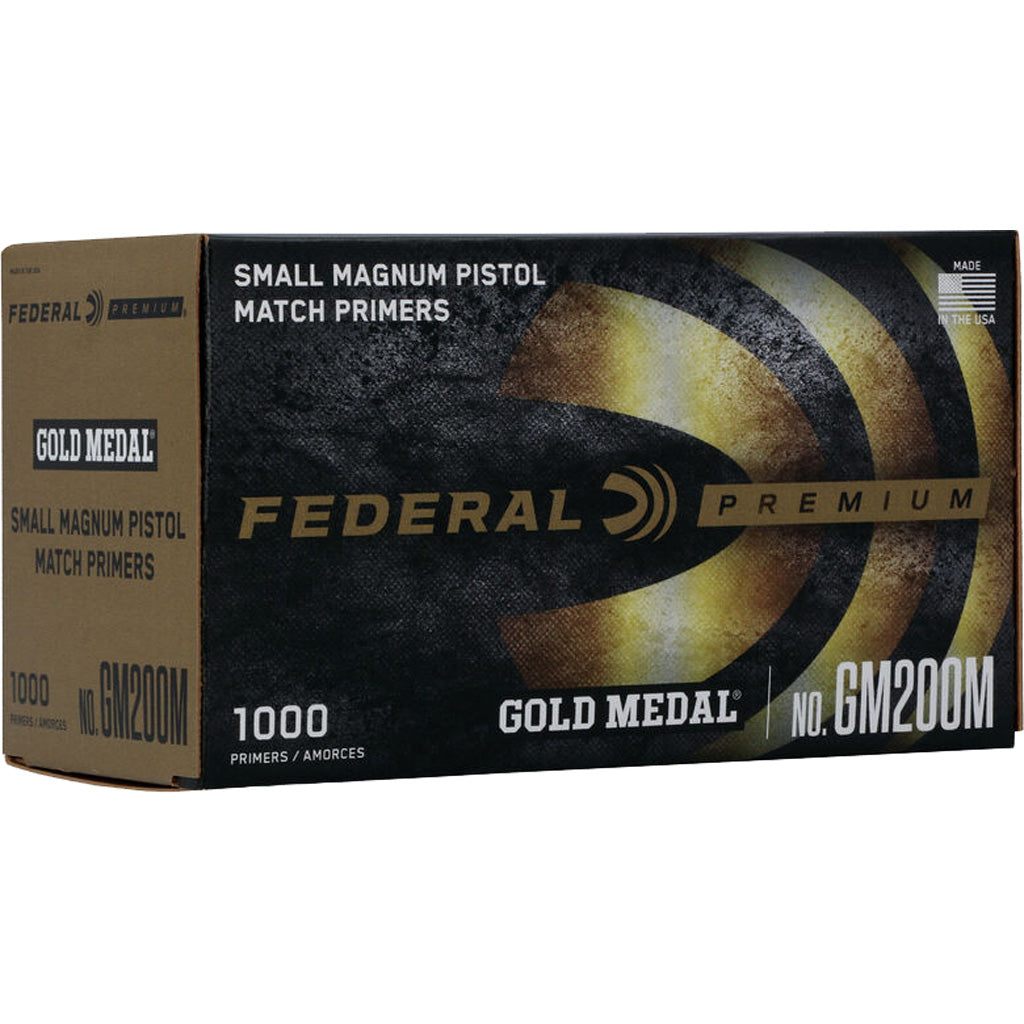 Federal Premium Gold Medal Pistol Primers Small Mag 1000 Ct. Haz