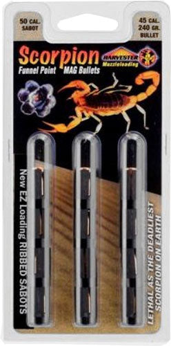 Harvester Scorpion 50 Cal. - 240gr .451 Poly Tip Sabot 12pk