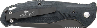 Bear Ops Bold Action Push Bttn - Auto 3" Black/black