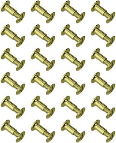 Grovtec Brass Chicago Screws - 24-pack