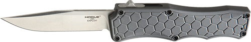 Hogue Exploit 3.5" Otf Auto - Aluminum Clip Point Blade Grey