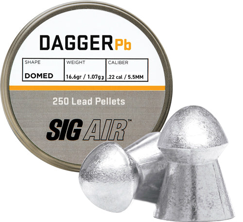 Sig Pellets .22 Dagger Domed - 16.60gr Lead Alloy 250 Ct.
