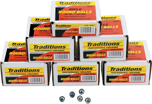 Traditions Bullets Revolver - Roundball .36cal .3756 100pk