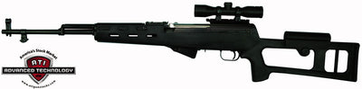 Adv. Tech. Stock For Sks Rifle - Fiberforce Style Black Syn