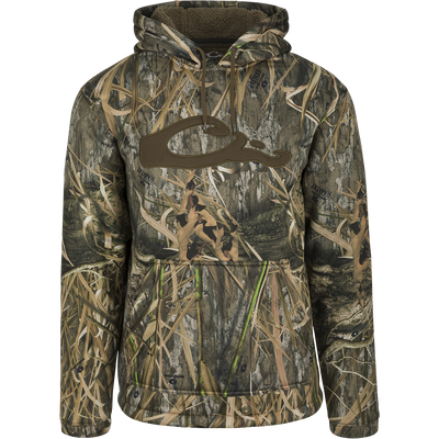 Waterfowl LST Silencer Fleece-Lined Camo Hoodie Hoodies & Pullovers
