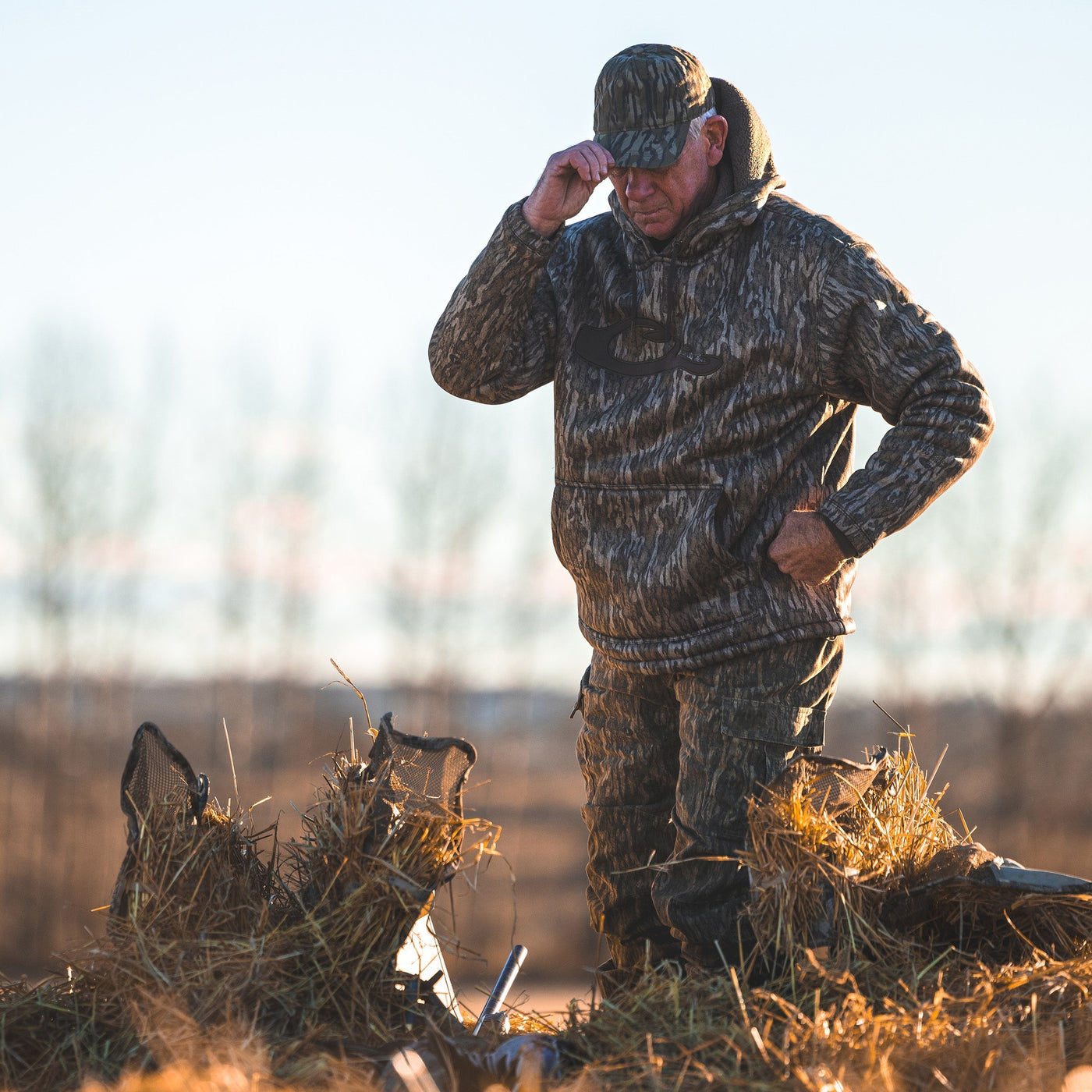 Waterfowl LST Silencer Fleece-Lined Camo Hoodie Hoodies & Pullovers
