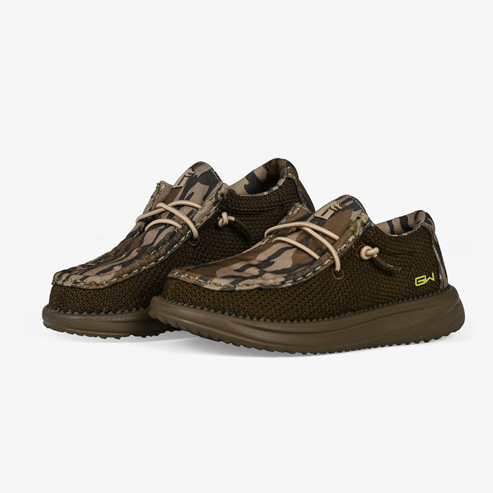 Gator Waders Camp Shoes | Kids - 2-Tone Mossy Oak Original Bottomland