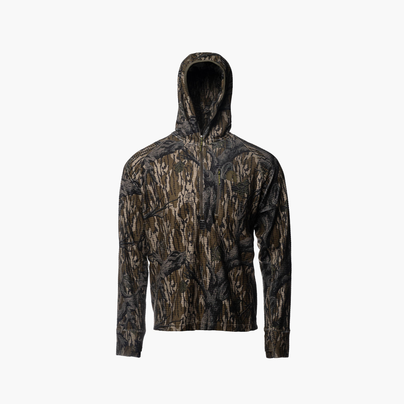 Gator Waders Waypoint Grid Fleece 1/2 Zip Hoodie | Mens - Mossy Oak Treestand