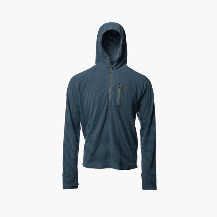 Gator Waders Waypoint Grid Fleece 1/2 Zip Hoodie | Mens - Storm