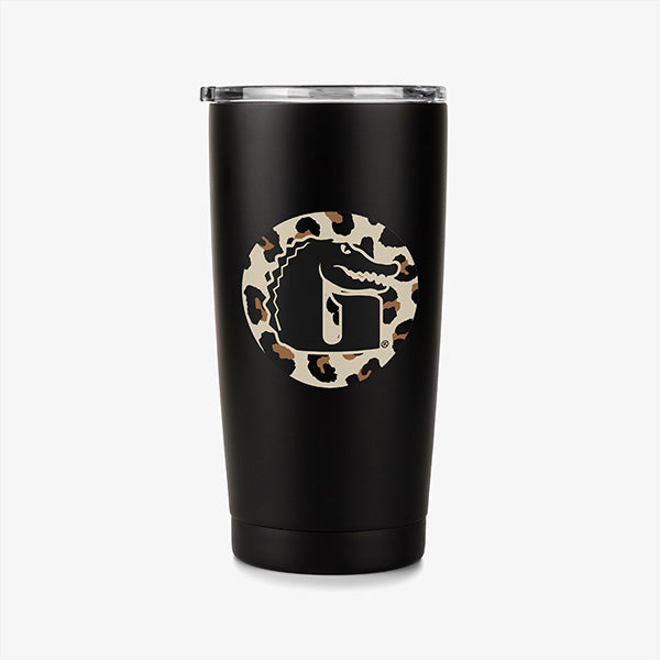 Gator Wader 3.5-inch Leopard Circle "G" Decal | White