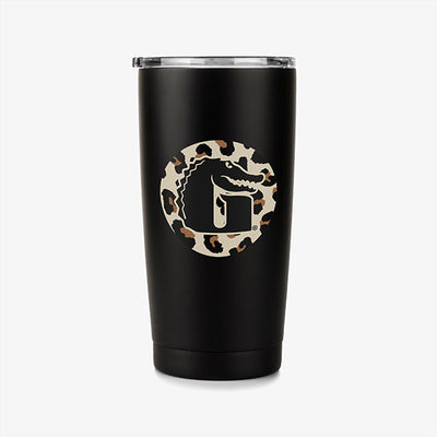 Gator Wader 3.5-inch Leopard Circle "G" Decal | White