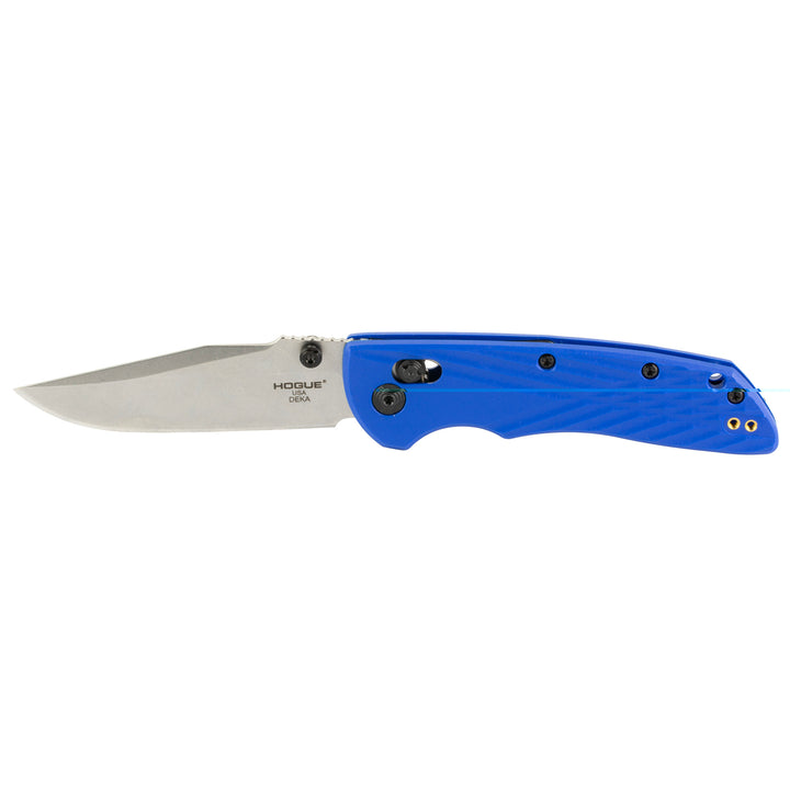 Hogue Deka Able Lock Folder - 3.25" Clip Point Poly Blue