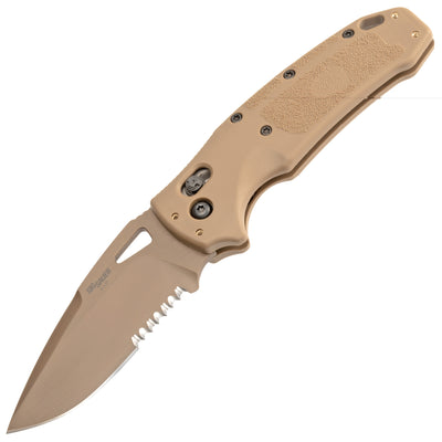 Hogue Sig Sauer K320 M17 Folding Knife Coyote Tan 3.5 In. Able Lock Drop Point