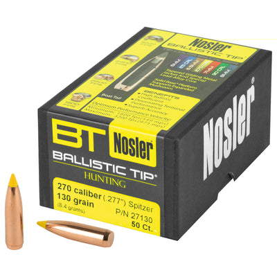 Nosler Ballistic Tip Hunting Bullets .270 Cal. 130 Gr. Spitzer Point 50 Pk.