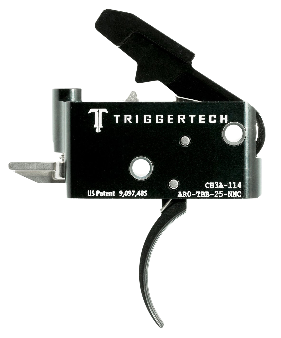 Triggertech Ar15 Adaptable Two Stage Triggers Pvd Black Traditional Curved