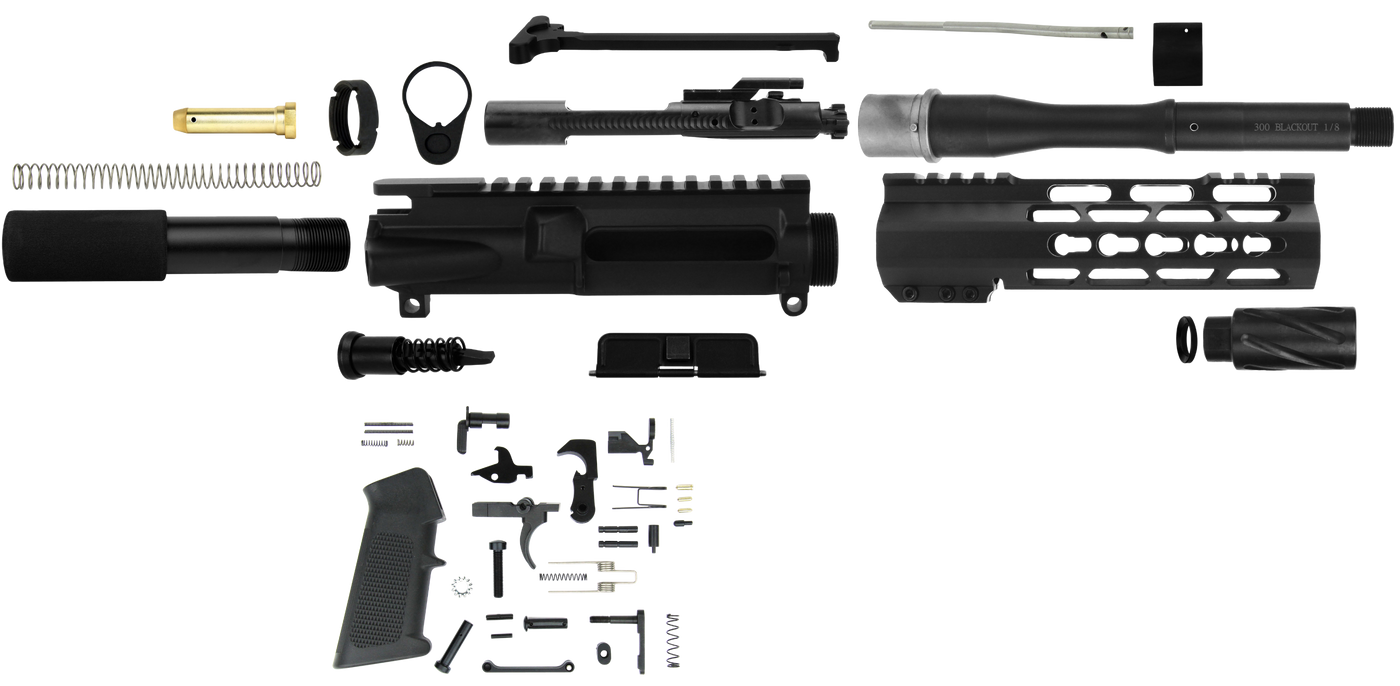 Tacfire Ar-15 Pistol Build Kit, Tacfire Ss-pk300lpk7-k   Keymod 300  Pst Build Kit
