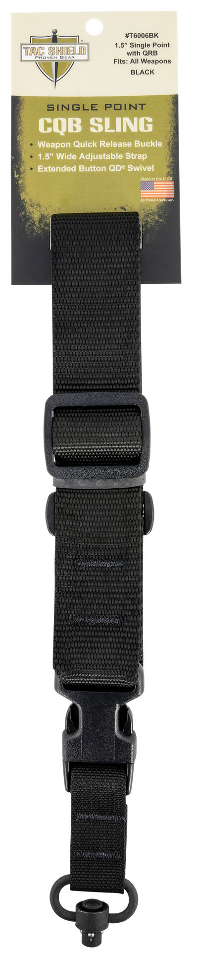 Tac Shield Sling Single Point - Cqb Tactical Ext Button Swivel