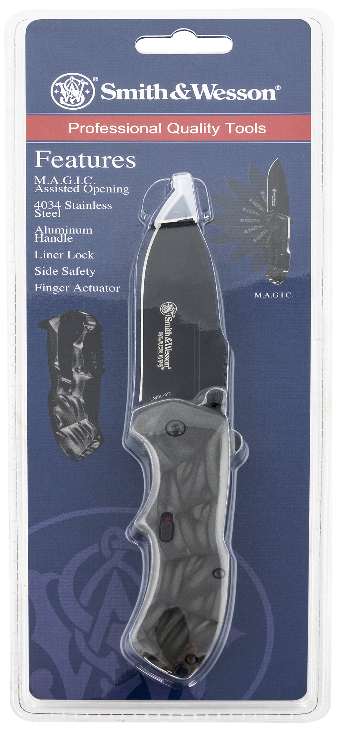 Sw Knives Black Ops, Swk Swblop3cp   Blackops Black