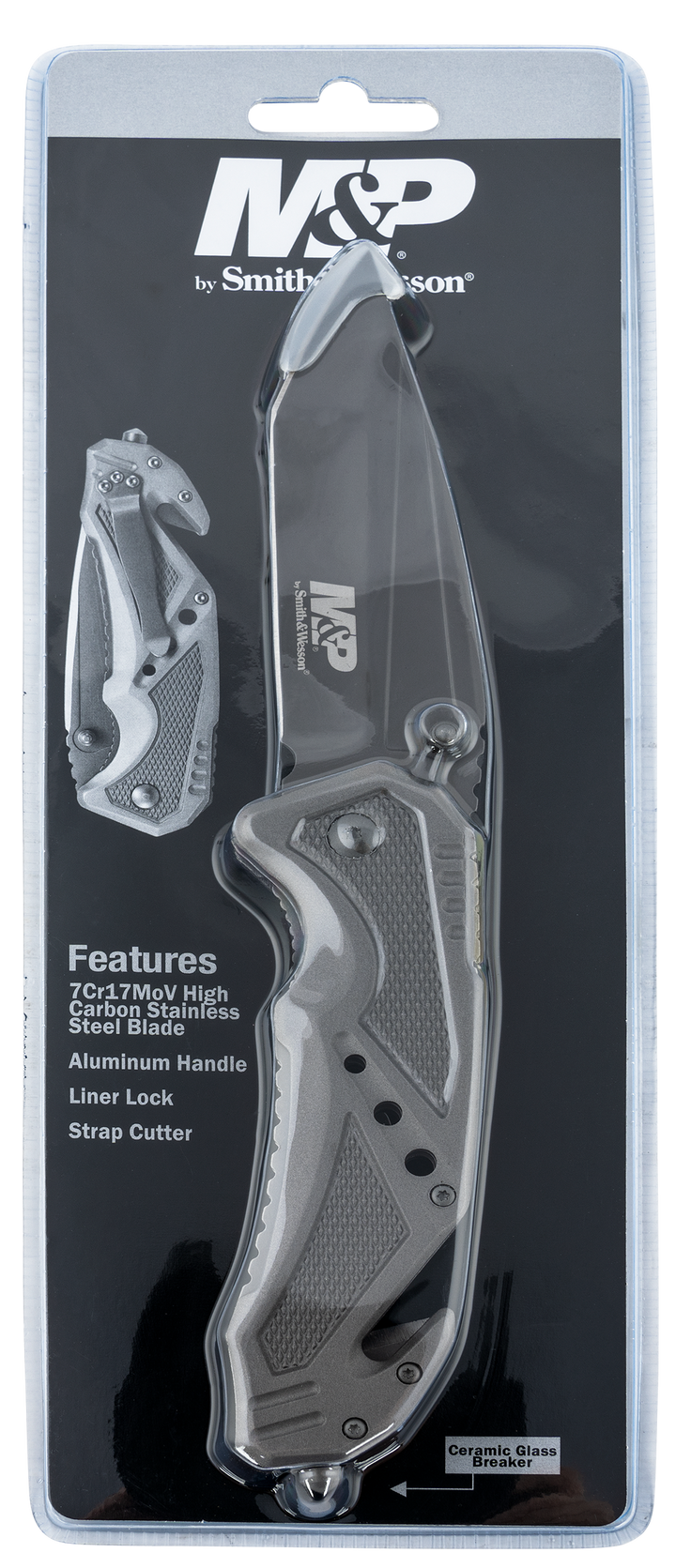Schrade Smith & Wesson, Swk Swmp11gcp   M&p Folding Clip W/seatblt Cutter