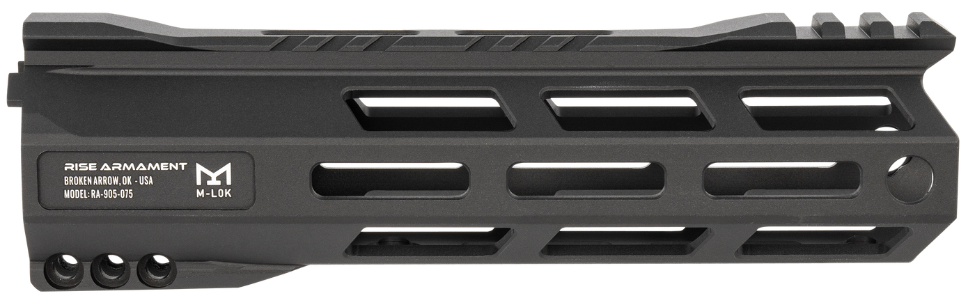 Rise Armament Ra-905, Rise Ra-905-075-blk     Lgwt Rail Mlok 7.5  Blk