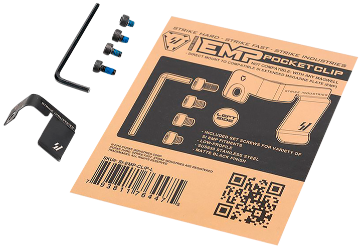 Strike Magazine Pocket Clip, Si Emp-clip-l         Emp Pocket Clip Lh