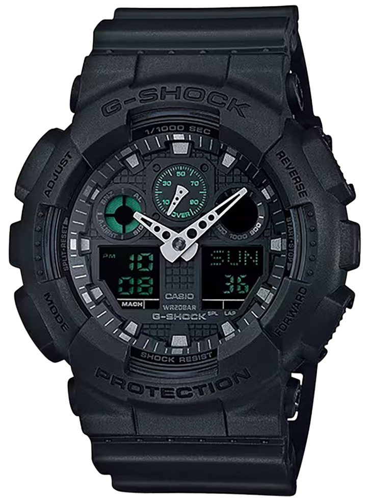 G-shock/vlc Distribution G-shock, Gshock Ga100mb1acr Tactical Xl                 Blk