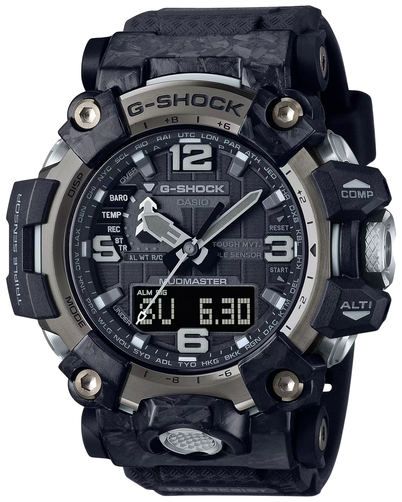 G-shock/vlc Distribution G-shock, Gshock Gwg20001a1  Tactical Mudmaster Solar    Blk