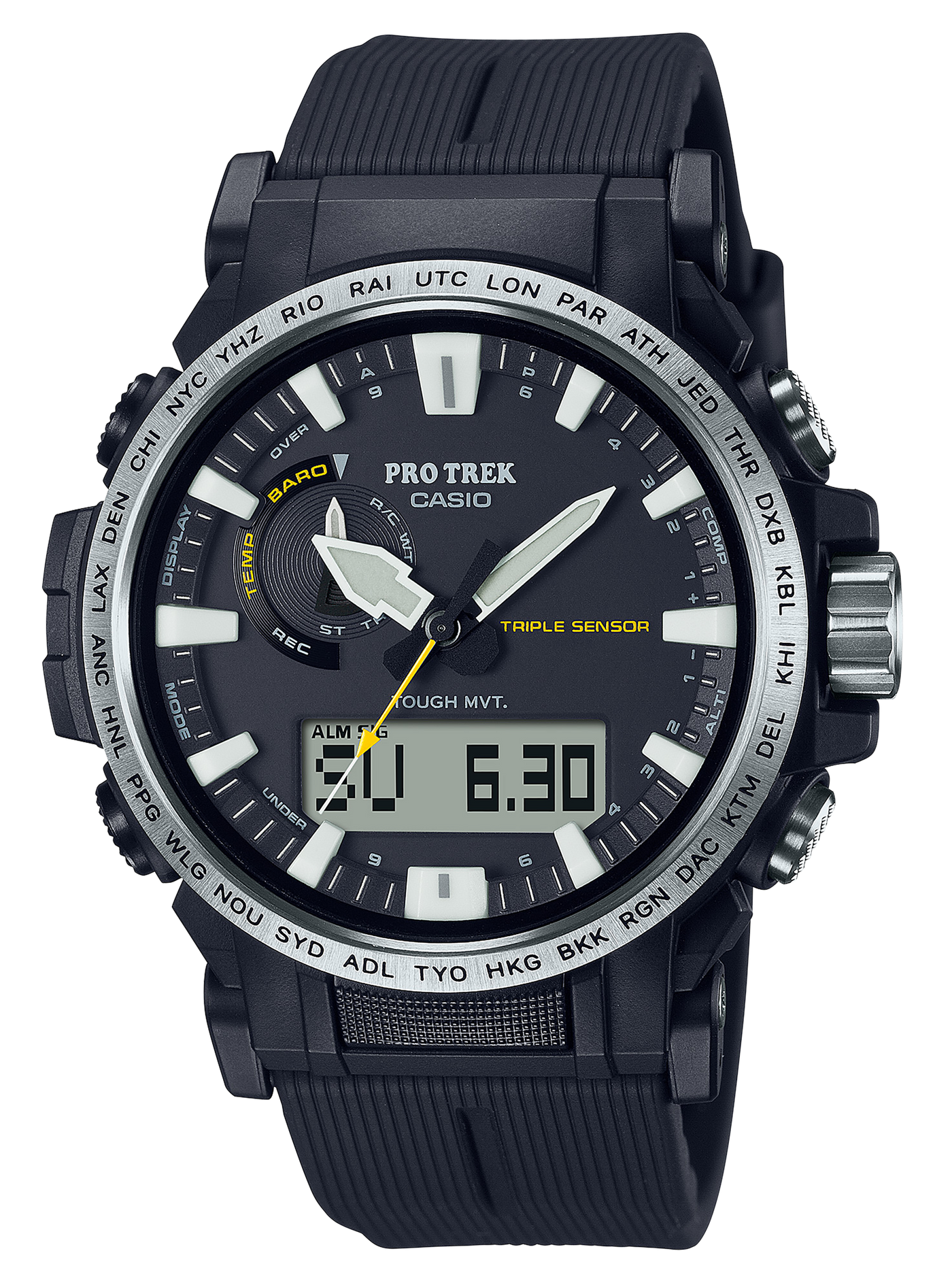 G-shock/vlc Distribution Casio, Gshock Prw611a     Casio Pro Trek Solar        Blk